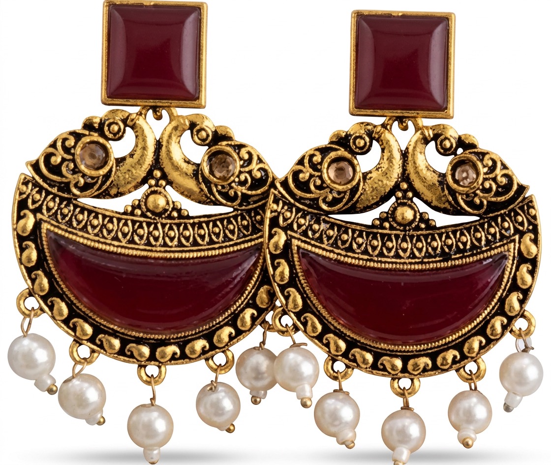 Red love earring