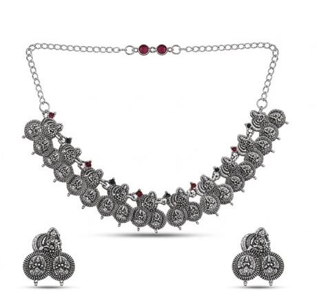 Silver coin necklace