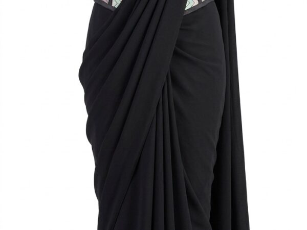 Black corset saree