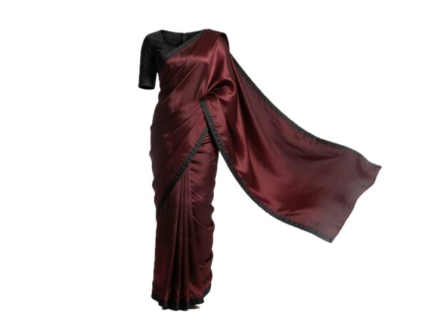 Simple maroon saree