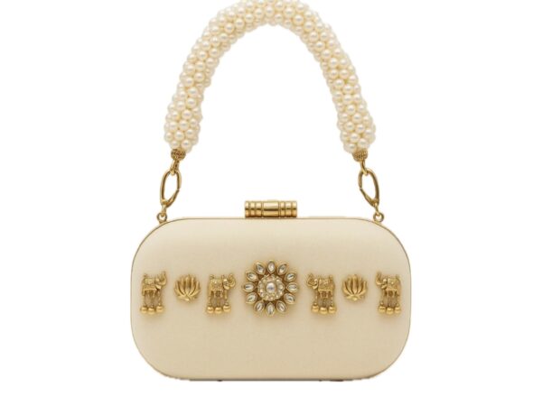 Cream Ivory heritage clutch