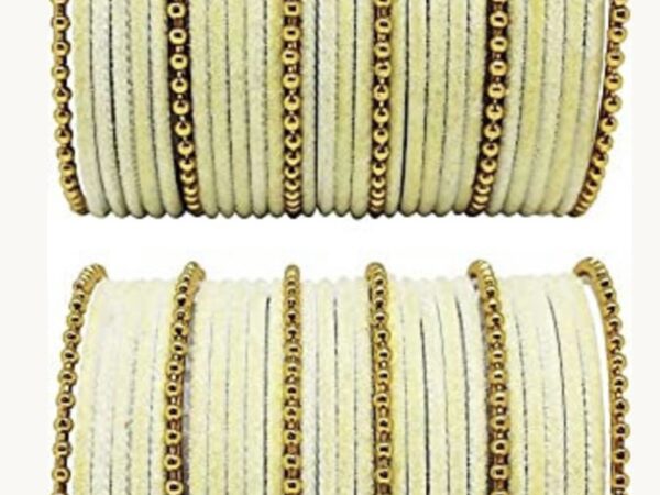 Cream white bangles