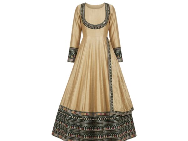 Golden stylish anarkali