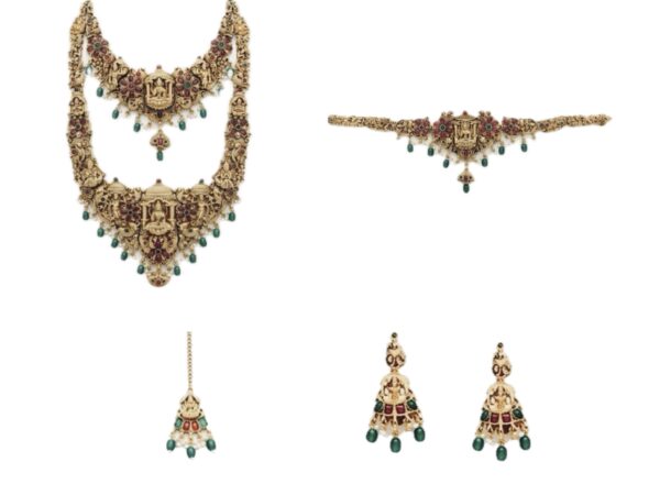 Red green jewellery set
